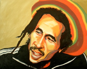 "Bob Marley" oil on canvas